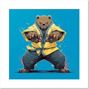 bear karate Posters and Art